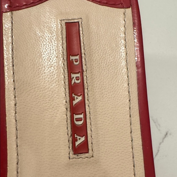Prada Red Patent Slide Platform Sandals - Picture 3 of 9